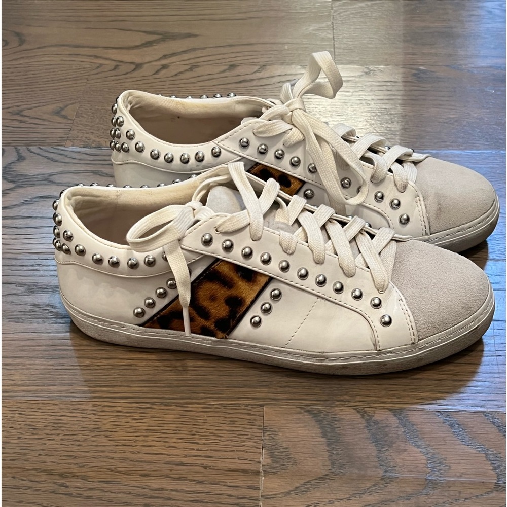 Zara studded leopard sneakers